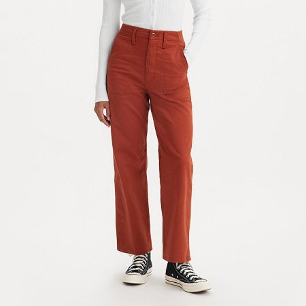 Women's Levi's Surplus‎ Straight Jeans, Size: W26/L27(US 2) Burnt Henna Twill